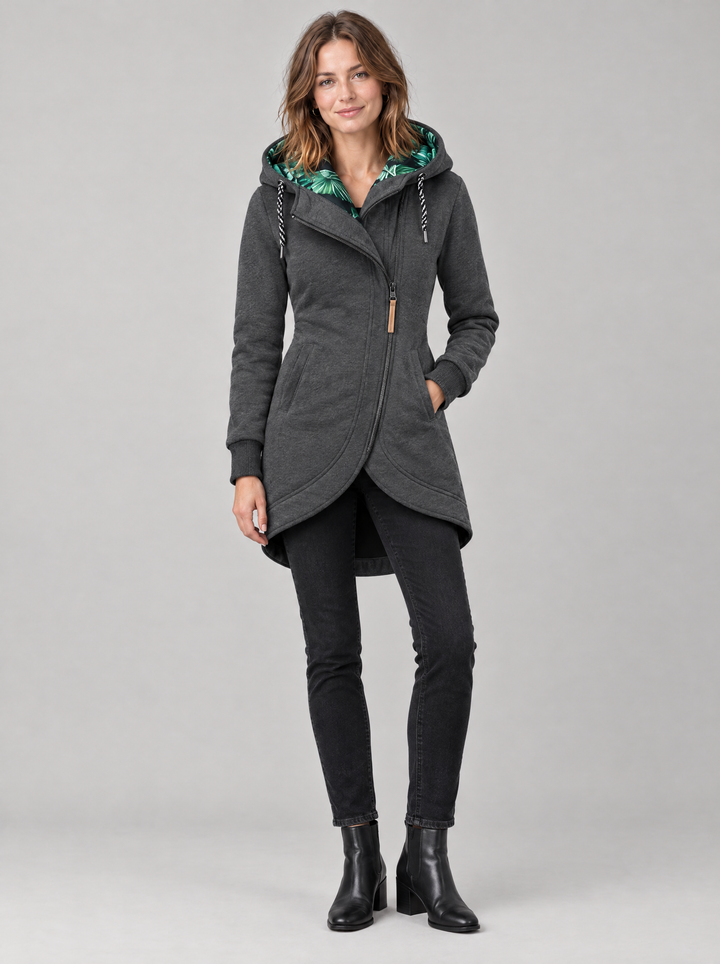 Women’s Long Hooded Quilted Winter Coat