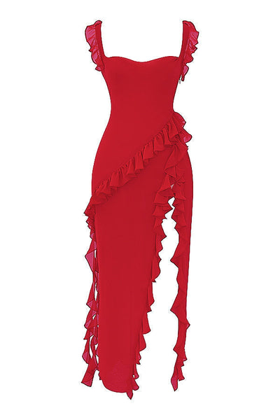 IVY MIDI DRESS - RUBY