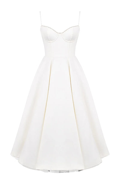 SELENE MIDI DRESS - WHITE