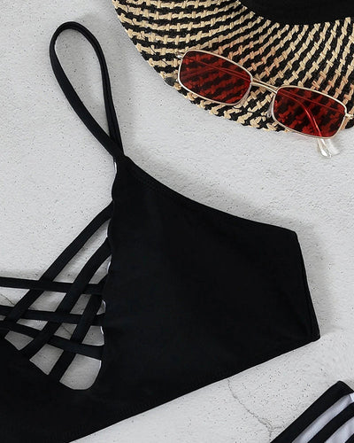 Elicia™ - Opvallende bikini met gekruiste bandjes 