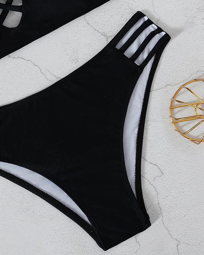Elicia™ - Opvallende bikini met gekruiste bandjes 
