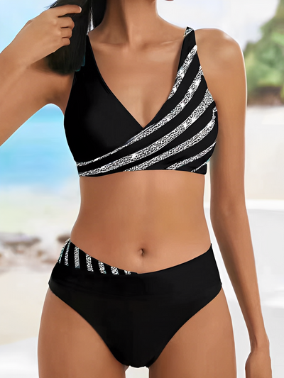 Deniella™ - Levendige gestreepte bikiniset 