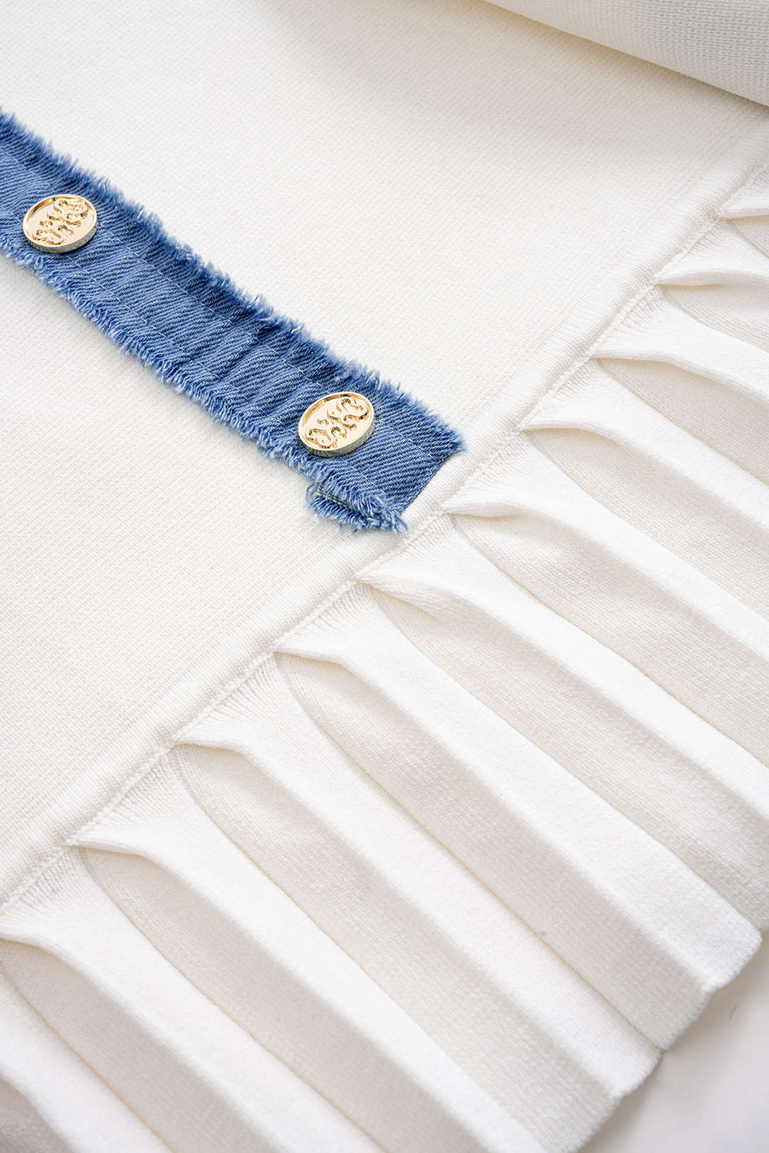 Knit Metallic Button Patchwork Sleeveless Sweater Dress