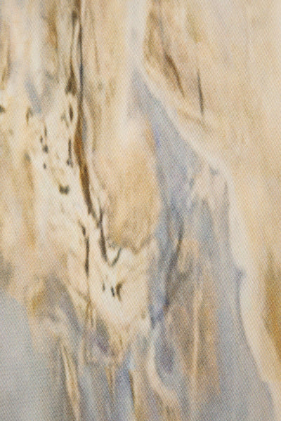 Marble Print High Waisted Full-length Straight Leg Pants