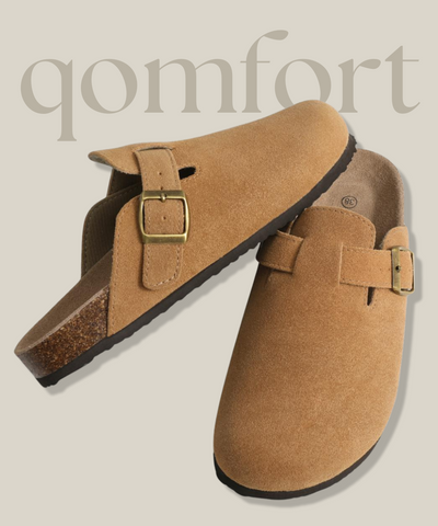 Echte suède klompen van Qomfort