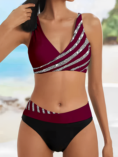 Deniella™ - Levendige gestreepte bikiniset 