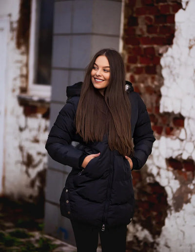 Cassandra | Met bont gevoerde capuchonjas 