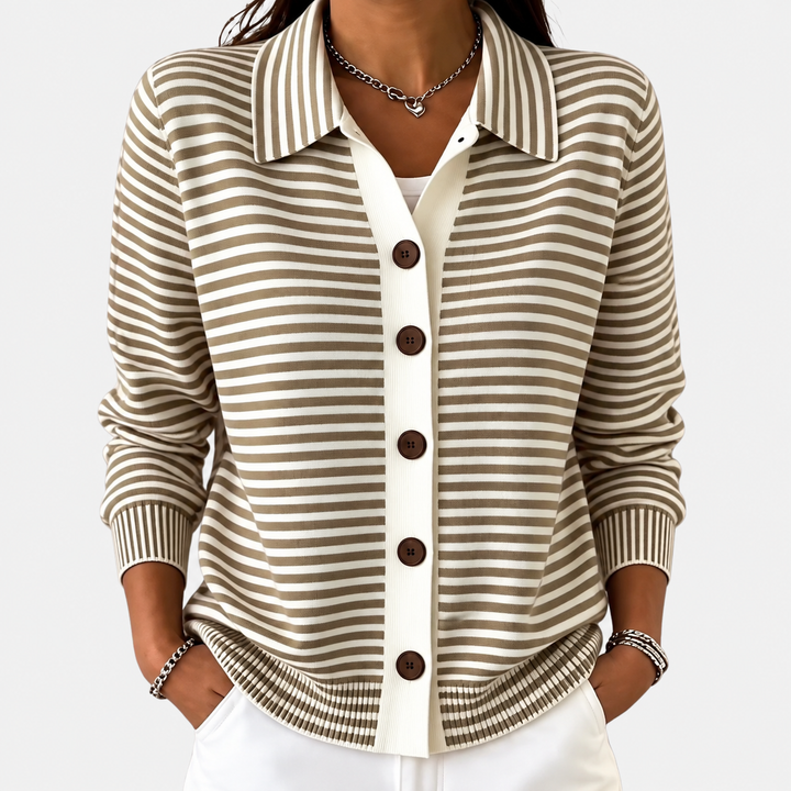 Nola | Striped Autumn Cardigan