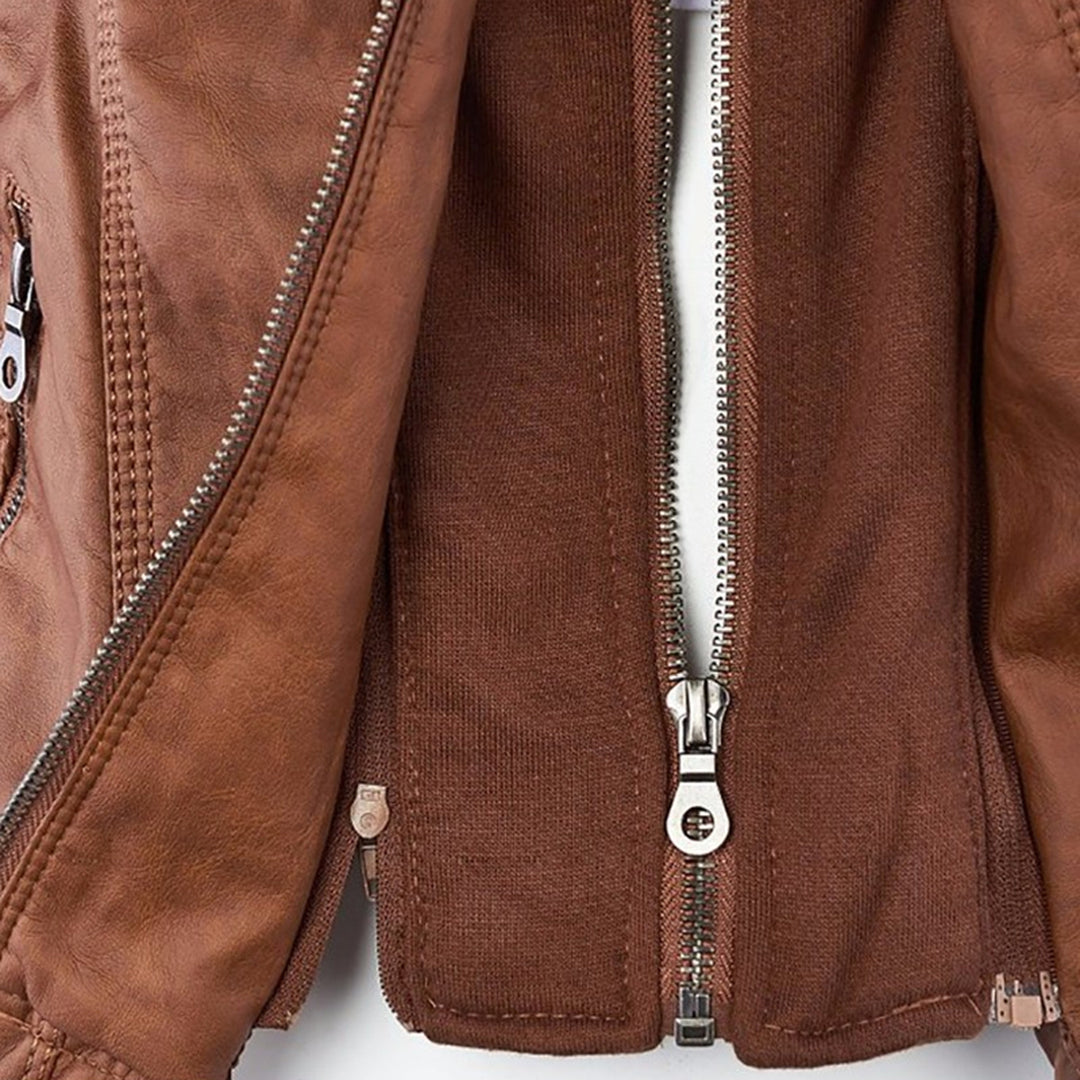 Flavia | Sturdy and elegant leather jacket