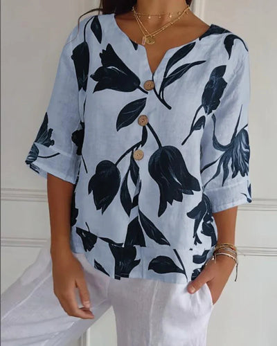 Eliana | Casual bloemenprint overhemd
