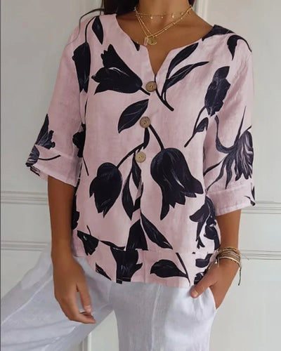 Eliana | Casual bloemenprint overhemd