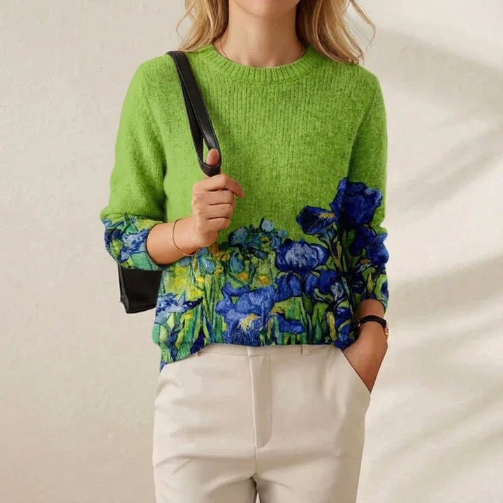 Belinda – Floral Print Knit Jumper
