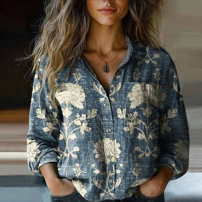 Jesse | Vintage blouse met print 