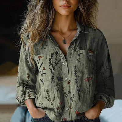 Jesse | Vintage blouse met print 