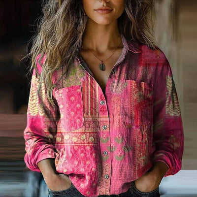 Jesse | Vintage blouse met print 