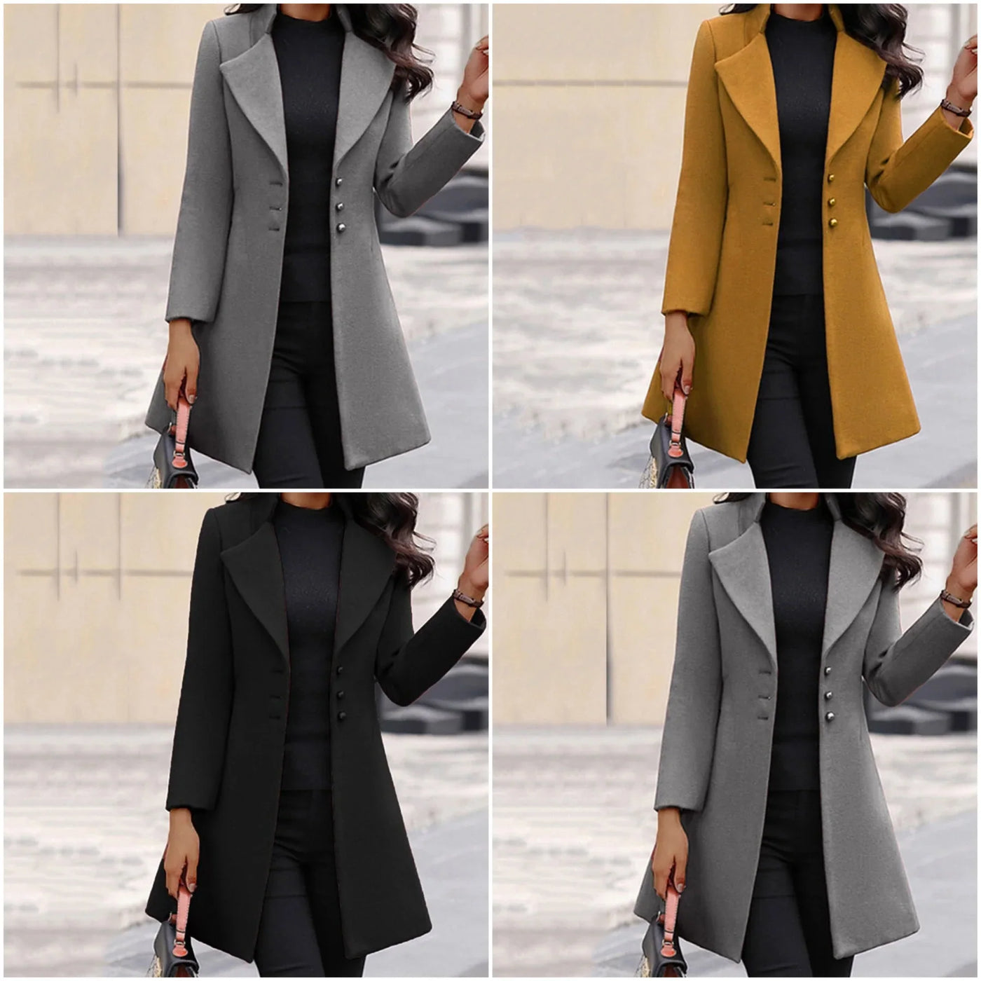 Kate | Sleek Buttoned Coat