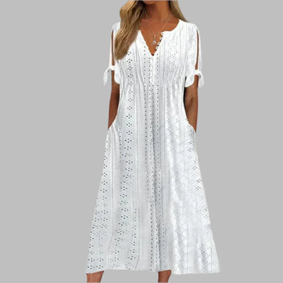 Meli | Casual jurk met strikmouwen 