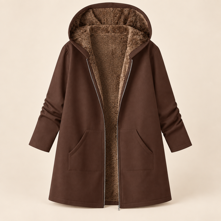 Bronwen – Fleece-Lined Hooded Coat