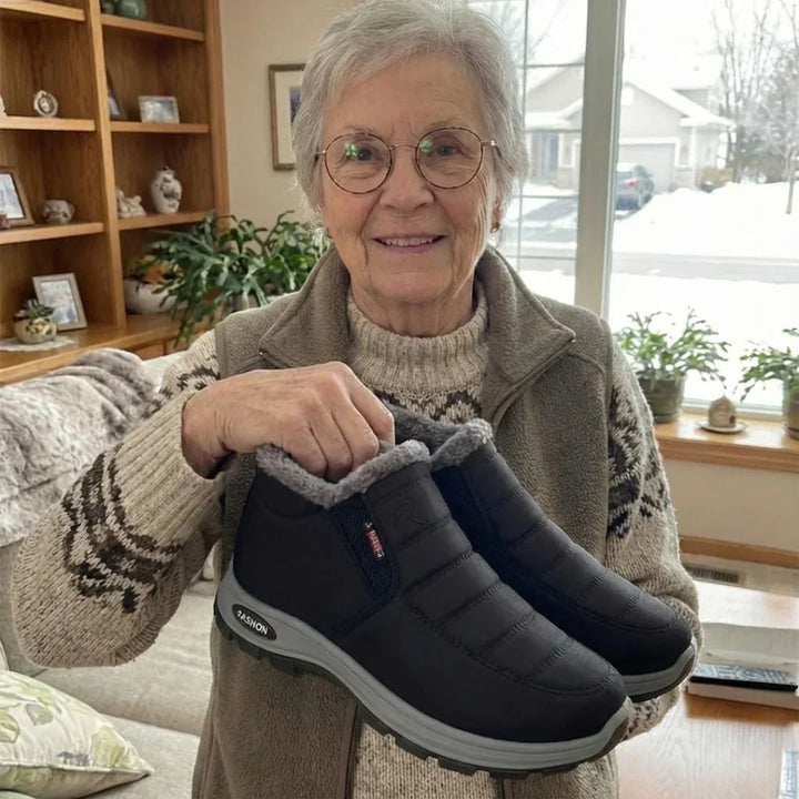 Sianna™ | Quilted Waterproof Slip-On Ankle Boots Black