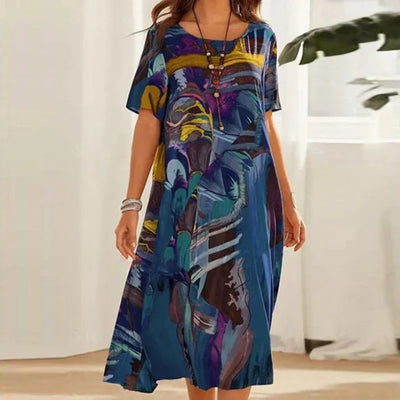 Thalia | Comfortabele bloemenjurk 