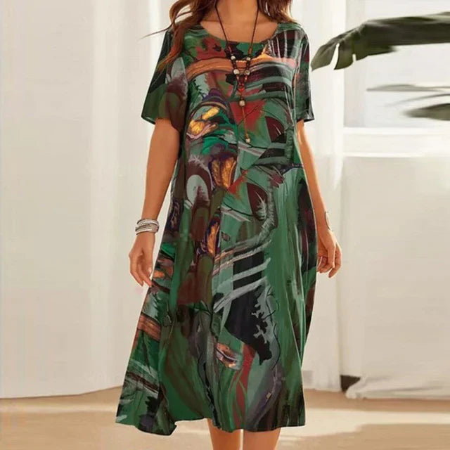 Thalia | Comfortabele bloemenjurk 