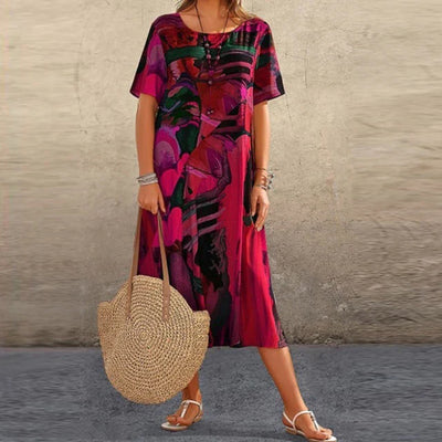 Thalia | Comfortabele bloemenjurk 