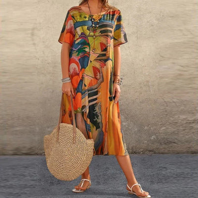 Thalia | Comfortabele bloemenjurk 