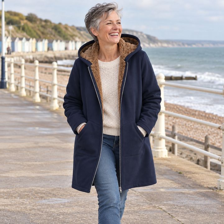 Bronwen – Fleece-Lined Hooded Coat
