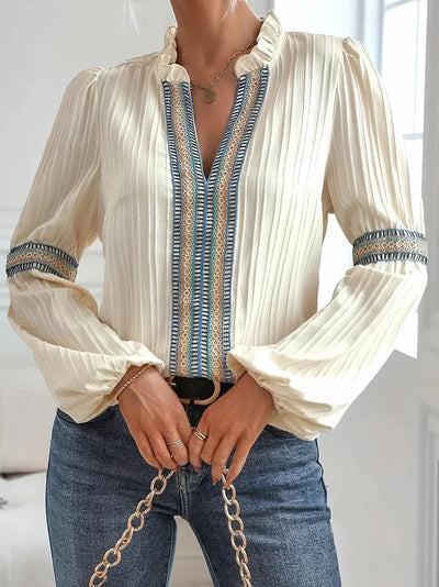 Belle | Prachtige V-hals blouse 