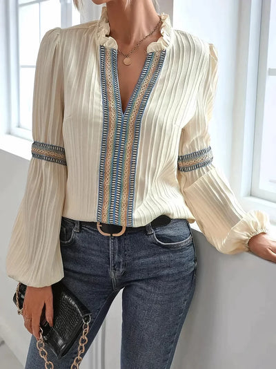 Belle | Prachtige V-hals blouse 