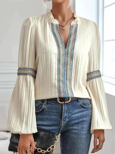 Belle | Prachtige V-hals blouse 