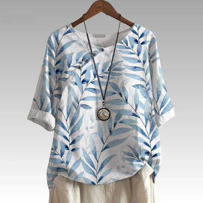 Celia | Top met knoopdetail en natuurinspiratie