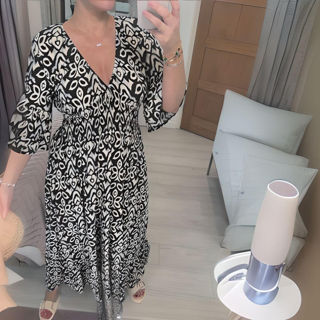 Isabella - Boho geprinte jurk