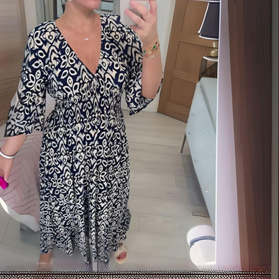 Isabella - Boho geprinte jurk