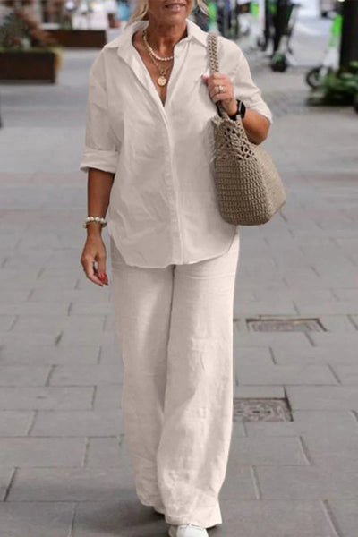 Emily | Relaxed Shirt &amp; Broek Tweedelige Set