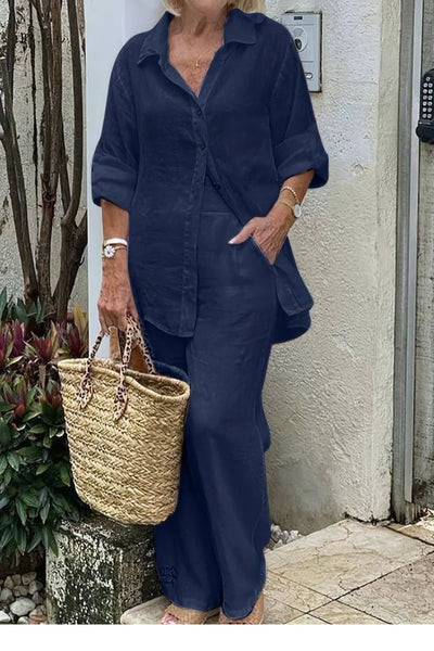 Emily | Relaxed Shirt &amp; Broek Tweedelige Set