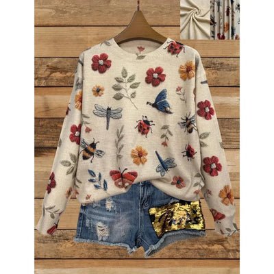 Esmee | Trui met tuinprint 