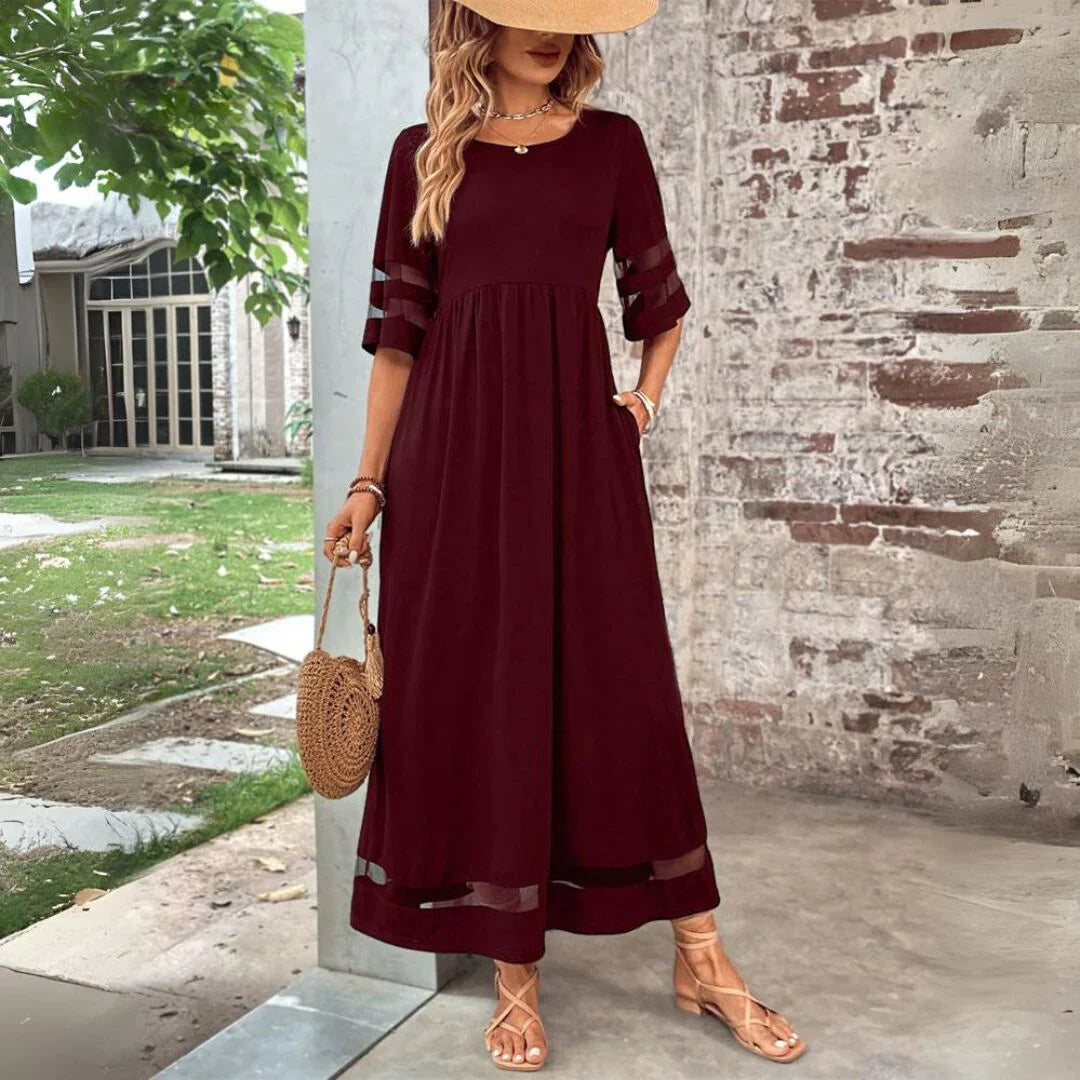 Evelyn | Elegante maxi-jurk met buikbedekking