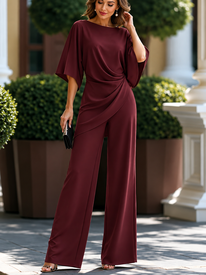 Selina – Draped Top and Wide-Leg Trousers Set