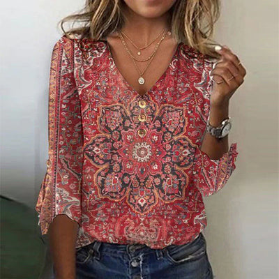 Jillian | Vintage Boho Blouse 