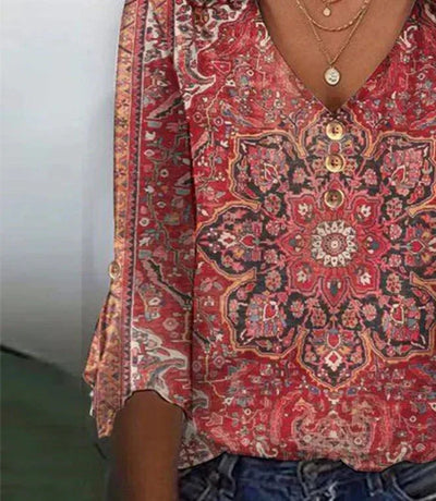 Jillian | Vintage Boho Blouse 