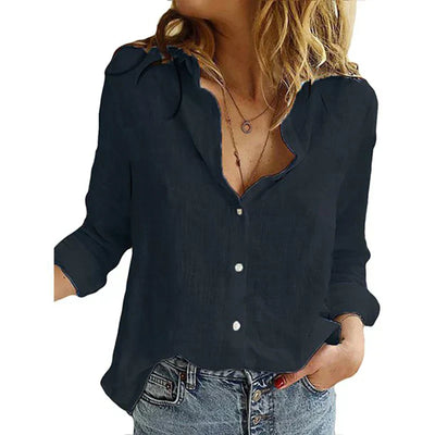 Kaia | Shirt met lange mouwen en vogelprint 