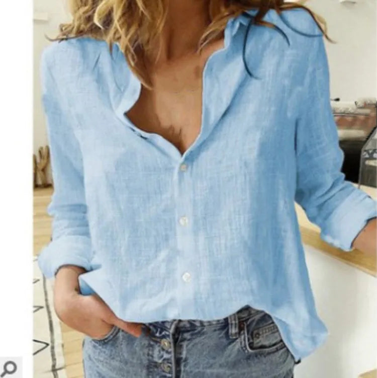 Kaia | Shirt met lange mouwen en vogelprint 