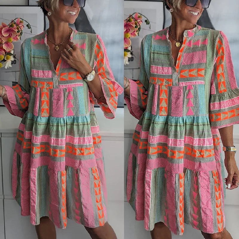Lola | Patterned Autumn Dress