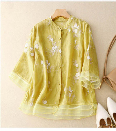 Madison | Elegante geborduurde blouse 