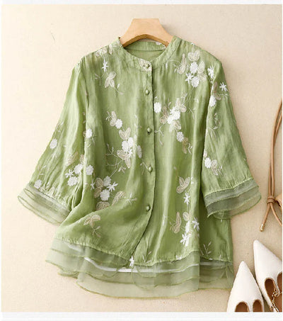 Madison | Elegante geborduurde blouse 