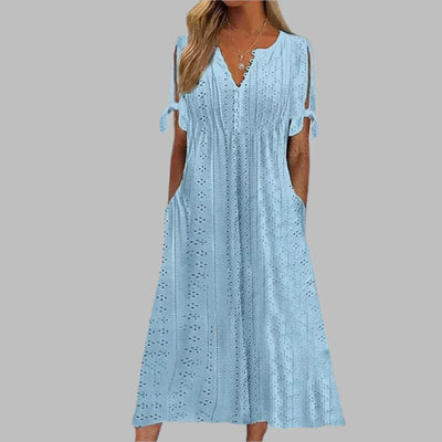Meli | Casual jurk met strikmouwen 