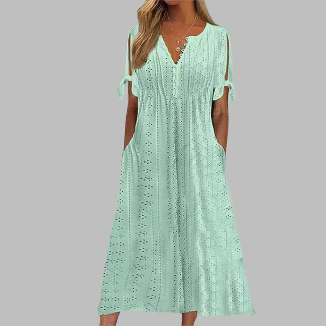 Meli | Casual jurk met strikmouwen 