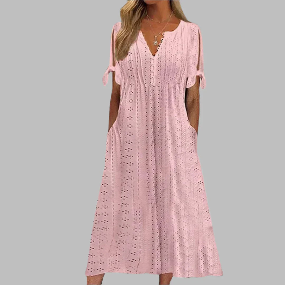 Meli | Casual jurk met strikmouwen 