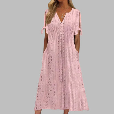 Meli | Casual jurk met strikmouwen 